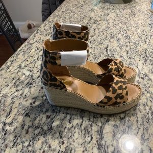 Franco Sarto Cheetah Print Wedges - Size 6.5 - Brand New